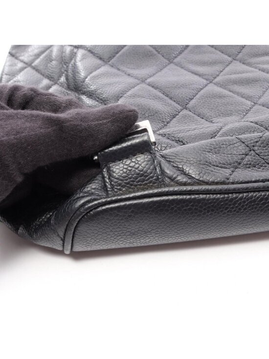Chanel Backpack Quilted Black Caviar Leather Drawstring main image 12